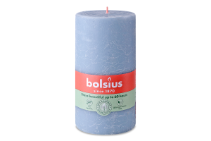 Свічка Bolsius Руcтик небесно блакитний 130/68 мм