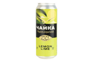 Пиво спеціальне 500мл 4.6% світле фільтроване пастеризоване Лимон-лайм Чорноморська Чайка з/б