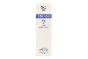 Напівпанчохи жіночі Conte elegant Tension 20den 23-25 nero 2пари