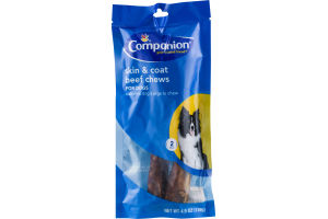 Companion Skin & Coat Beef Chews For Dogs - 2 CT