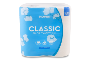 Папір туалетний 2-х шаровий Classic Novus 4шт