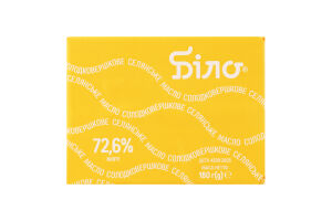Масло солодковершкове 72.6% Селянське Біло м/у 180г