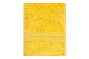 Рушник жовтий махровий зеро твіст з бордюром 50*90см 600г/м2 ГМ Текстайл