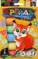 Крейда д/малювання кольорова велика 6шт Danko toys