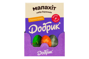 Набор Красители пищевые перламутровые желеобразные 3х3г + перчатки 1пара + 1 блок полосок Малахит Добрик к/у 1шт