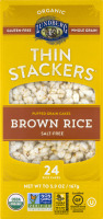 Lundberg Organic Thin Stackers Puffed Grain Cakes Brown Rice Salt-Free - 24 CT