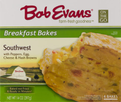 Bob Evans Breakfast Bakes Southwest with Peppers, Egg, Cheese & Hash Browns - 4 CT