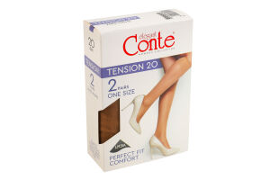 Получулки женские Conte elegant Tension 20den 23-25 bronz 2пары