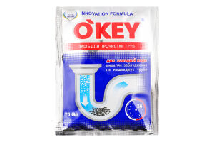 Засіб д/прочистки труб д/холодної води гранули 70г О"Кей