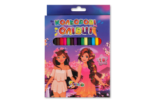 Олівці кольорові Незнайка Leader 18шт