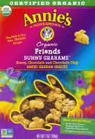 Annie's Homegrown Organic Friends Bunny Grahams Honey, Chocolate and Chocolate Chip