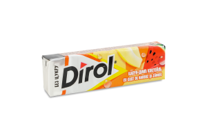 Резинка жевательная без сахара с подсластителями Арбуз-дыня коктейль Dirol м/у 14г