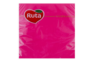 Серветки паперові 3-х шарові рожеві 325х325мм Golden line Ruta 20шт