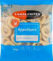 Кольца луковые глубокой заморозки панированные нарезанные кубиками Farm Frites м/у 1кг