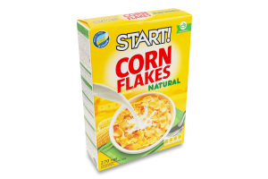 Завтраки сухие зерновые Кукурузные хлопья натуральные Start! м/у 270г