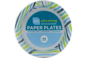 Smart Sense Ultra Strong Designer Paper Plates 10.06 IN - 44 CT
