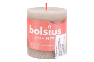 Свеча серая 8х6.8см №103668780321 Bolsius 1шт