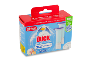 Очиститель унитаза гелевый в сменном блоке Морская свежесть Диски чистоты Duck 2х36мл
