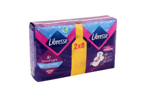 Прокладки гигиенические ультратонкие Ultra Large+ Goodnight Libresse 16шт