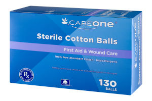 CareOne Sterile Cotton Balls - 130 CT
