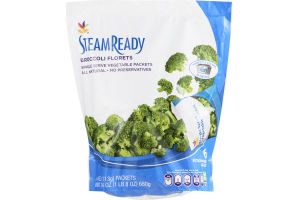 Ahold Steam Ready Broccoli Florets Single Serve Packets - 6 CT
