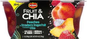 Del Monte Fruit & Chia Peaches In Strawberry Dragon Fruit Flavored Chia - 2 CT