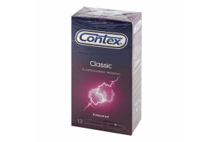 Презервативи латексні з силіконовою змазкою Класичні Contex 12шт