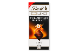 Шоколад темный с карамелизированным фундуком и карамелью Excellence Lindt к/у 100г