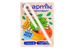 Нектар з м'якоттю та цукром гомогенізований та стерилізований мультифрукт Смартік т/п 200мл