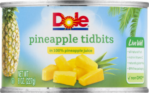 Dole Pineapple Tidbits in 100% Pineapple Juice