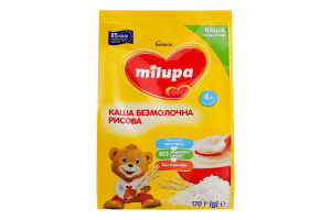 Каша безмолочная для детей от 4мес сухая рисовая Milupa м/у 170г