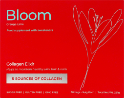 Добавка диетическая с подсластителями Апельсин-лайм Collagen elixir Bloom Progress Nutrition к/у 30x9.4г