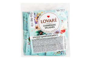 Бленд чая черного и зеленого байхового мелкого с ягодами, лепестками цветов Брызги шампанского Lovare м/у 50х2г