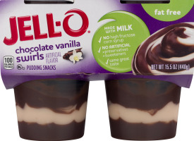 Jell-O Fat Free Chocolate Vanilla Swirls - 4 CT