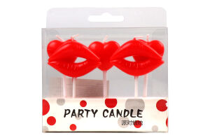 Набір свічок Серця та поцілунки 5шт Оффтоп