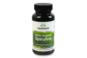 Добавка дієтична таблетки 500мг Органічна спіруліна Swanson 180шт