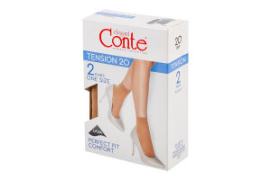 Шкарпетки жіночі Conte elegant Tension 20den 23-25 natural 2пари