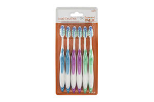 Guaranteed Value Soft Toothbrushes - 6 CT