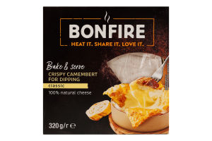 Сыр 58% мягкий сычужный Сrispy camembert for dipping Classic Bonfire к/у 320г