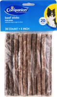 Companion Beef Sticks For Dogs 5 Inch - 20 CT