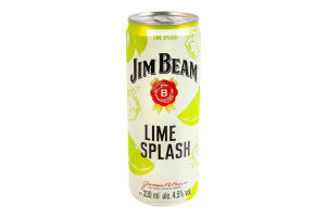 Напиток слабоалкогольный 0.33л 4.5% Lime Splash Bourbon Jim Beam ж/б