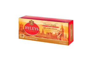 Чай черный мелкий цейлонский байховый Английский королевский Hyleys к/у 25х2г