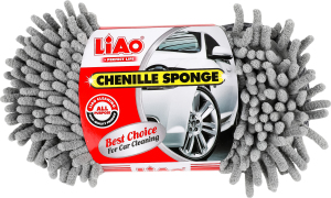 Губка для миття авто мікрофібра 23х12х9см №F130016 Liao 1шт