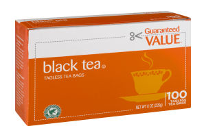 Guaranteed Value Tagless Tea Bags Black Tea - 100 CT
