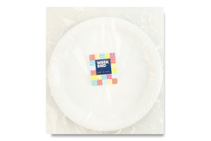 Тарілка пластикова d22см Чорне і біле Karnaval Weekend 10шт