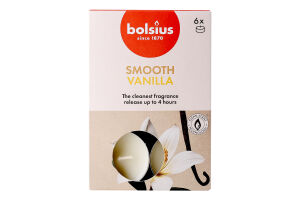 Свічки чайні Ваніль Bolsius 6 шт*4 год