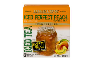 Bigelow Iced Perfect Peach Herbal Tea - 8 CT