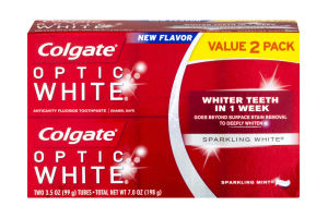 Colgate Optic White Toothpaste Sparkling Mint - 2 PK