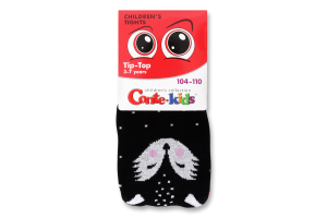 Колготки дитячі Conte kids Tip-Top №17С-60СП 104-110 чорний-фуксія