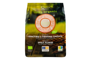 Хлопья из пшеницы спельты мгновенного приготовления резаные органические Galeks Agro м/у 300г